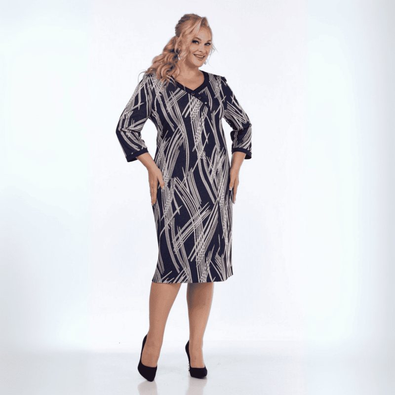Vestido Vivara – Estampado Sofisticado y Caída Elegante