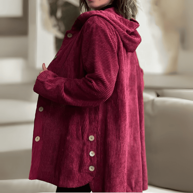 Abrigo Brigite - Corte Oversized en Pana con Capucha