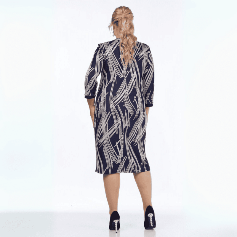 Vestido Vivara – Estampado Sofisticado y Caída Elegante