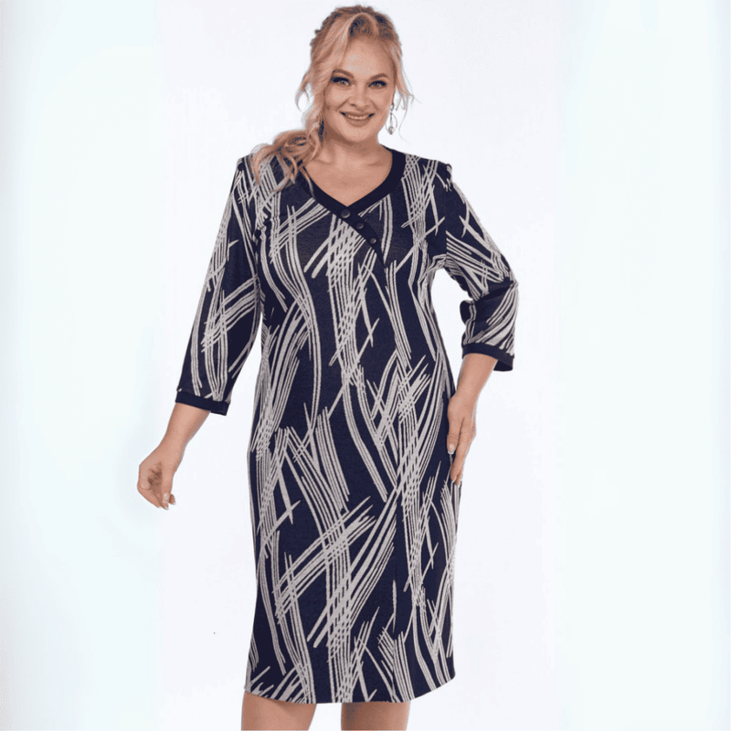 Vestido Vivara – Estampado Sofisticado y Caída Elegante