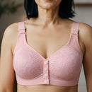 [KIT 3 PIEZAS] Brasier Lorena – Alta Sujeción con Encaje Floral y Cierre Frontal