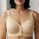 [KIT 3 PIEZAS] Brasier Lorena – Alta Sujeción con Encaje Floral y Cierre Frontal